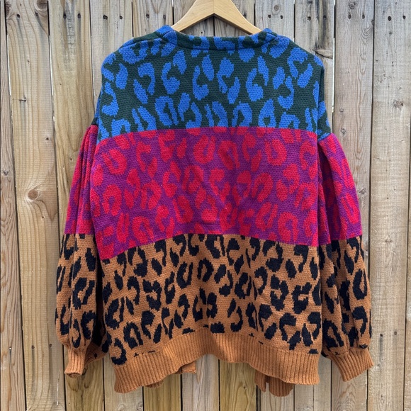 FARM Rio oversize Leopard Pattern Cardigan - Picture 6 of 10